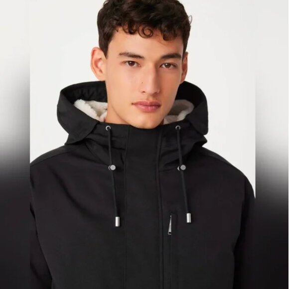 Frank And Oak Men's The Alpine Parka Primaloft Coat in Black Size Medium - Picture 8 of 8